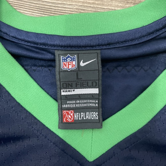 Russell Wilson Seattle Seahawks NFL Jersey Shirt Boys L Navy Blue On Field Nike - Picture 3 of 4